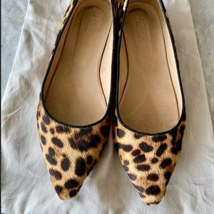 JCrew Collection Calf Hair Leopard Flats